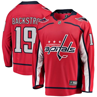 Maillot de joueur échappé des Capitals Washington Fanatics Nicklas Backstrom pour hommes, rouge