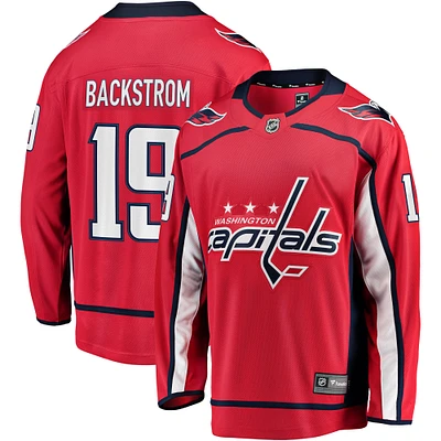 Fanatiques pour hommes de marque Nicklas Backstrom Red Washington Capitals Home Breakaway Player - Jersey