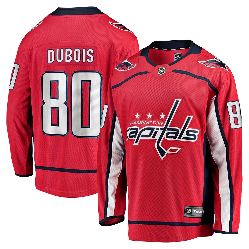 Fanatics pour hommes Pierre-Luc Dubois Rouge Washington Capitals Home Premier Breakaway Player Maillot