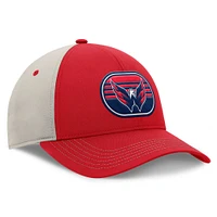 Men's  Fanatics  Red/Gray Washington Capitals 2025 Stanley Cup Playoffs Locker Room Trucker Adjustable Hat