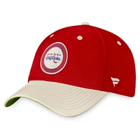 Casquette rétro flexible True Classics Washington Capitals Fanatics rouge/kaki pour hommes