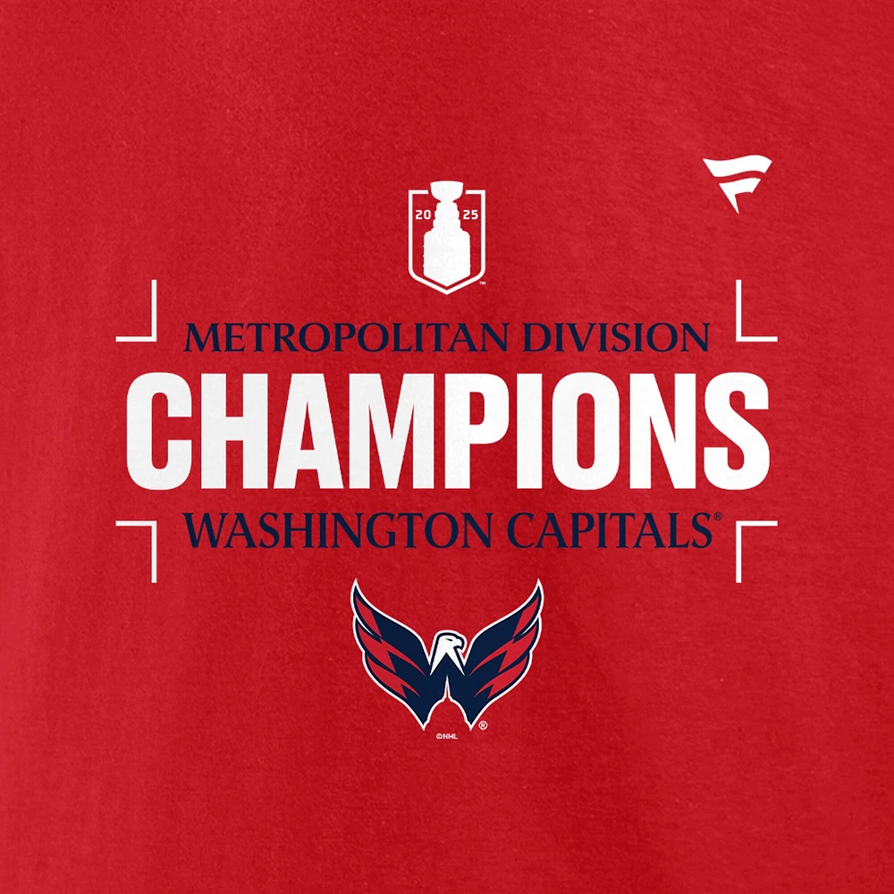 Men's Fanatics  Red Washington Capitals 2025 Metropolitan Division Champions T-Shirt