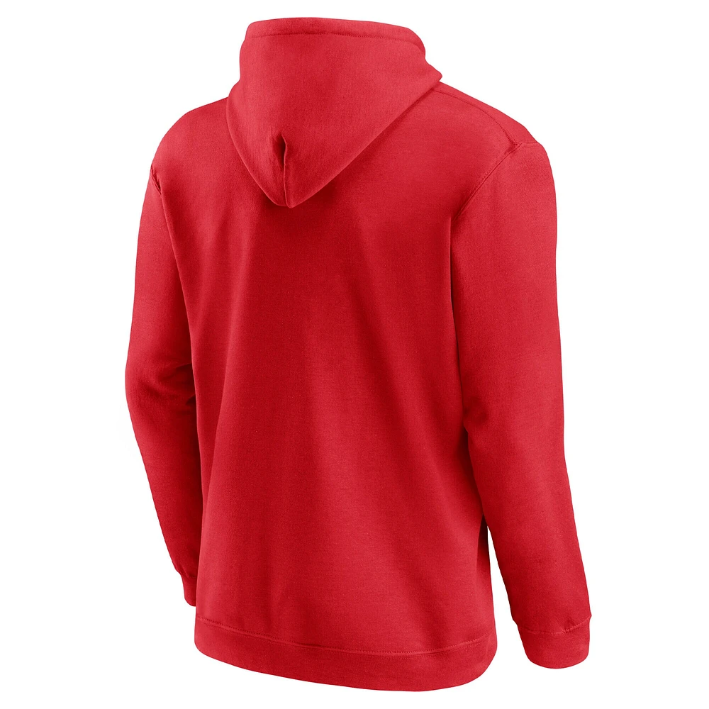 Men's Fanatics Red Washington Capitals 2025 Stanley Cup Playoffs Breakout Fleece Pullover Hoodie
