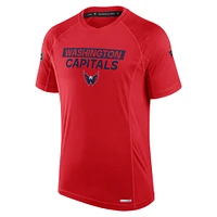 T-shirt technique authentique Pro Rink des Washington Capitals pour hommes Fanatics Red