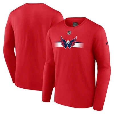 Men's Fanatics  Red Washington Capitals Authentic Pro Secondary Long Sleeve T-Shirt