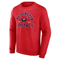 Men's Fanatics Red Washington Capitals Classic Arch Pullover Sweatshirt