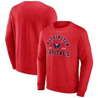 Men's Fanatics Red Washington Capitals Classic Arch Pullover Sweatshirt