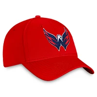 Casquette Fanatics pour homme avec logo principal rouge des Washington Capitals