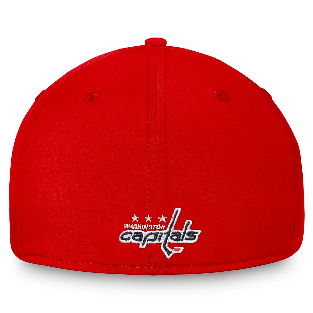 Casquette Fanatics pour homme avec logo principal rouge des Washington Capitals