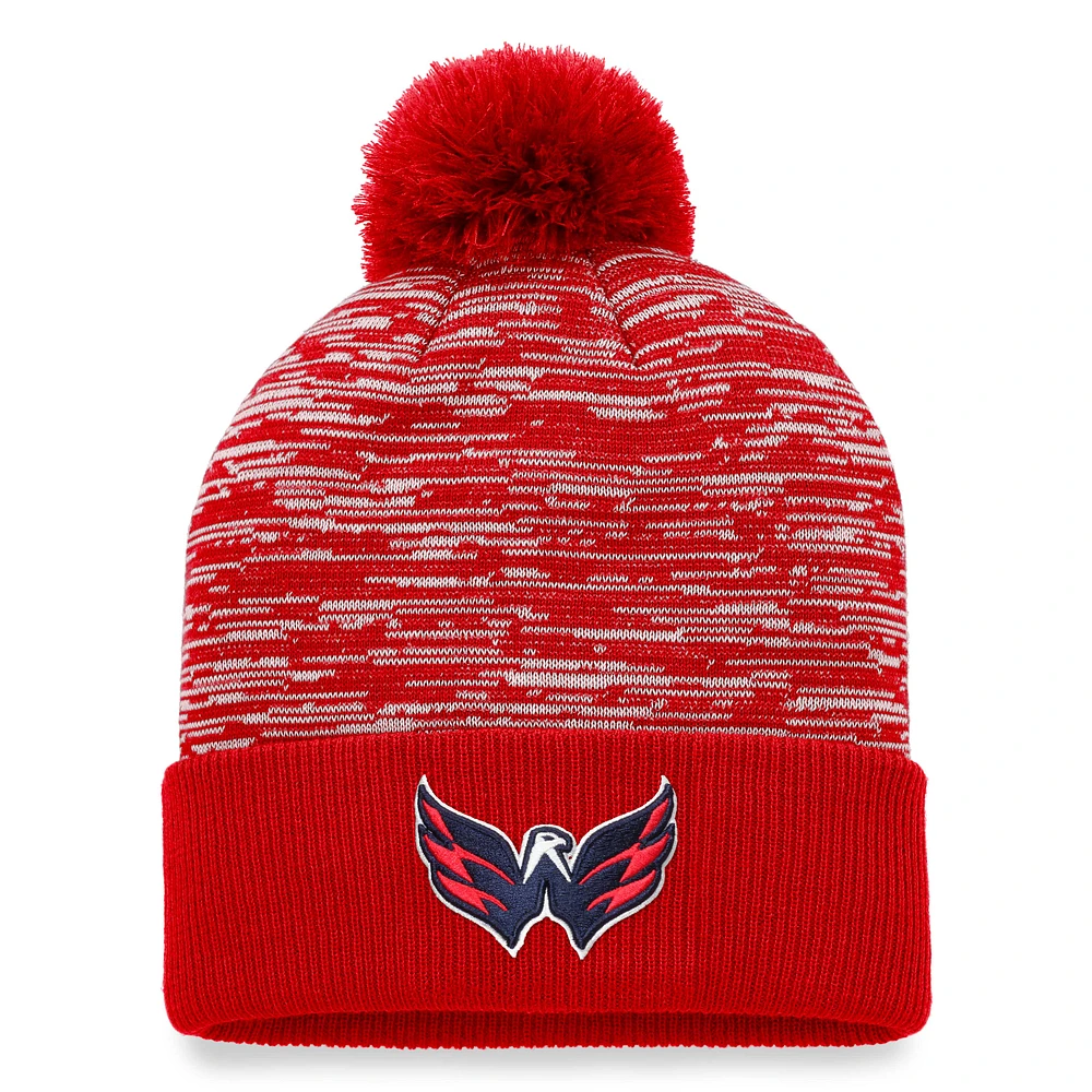 Men's Fanatics Red Washington Capitals Defender Cuffed Knit Hat with Pom