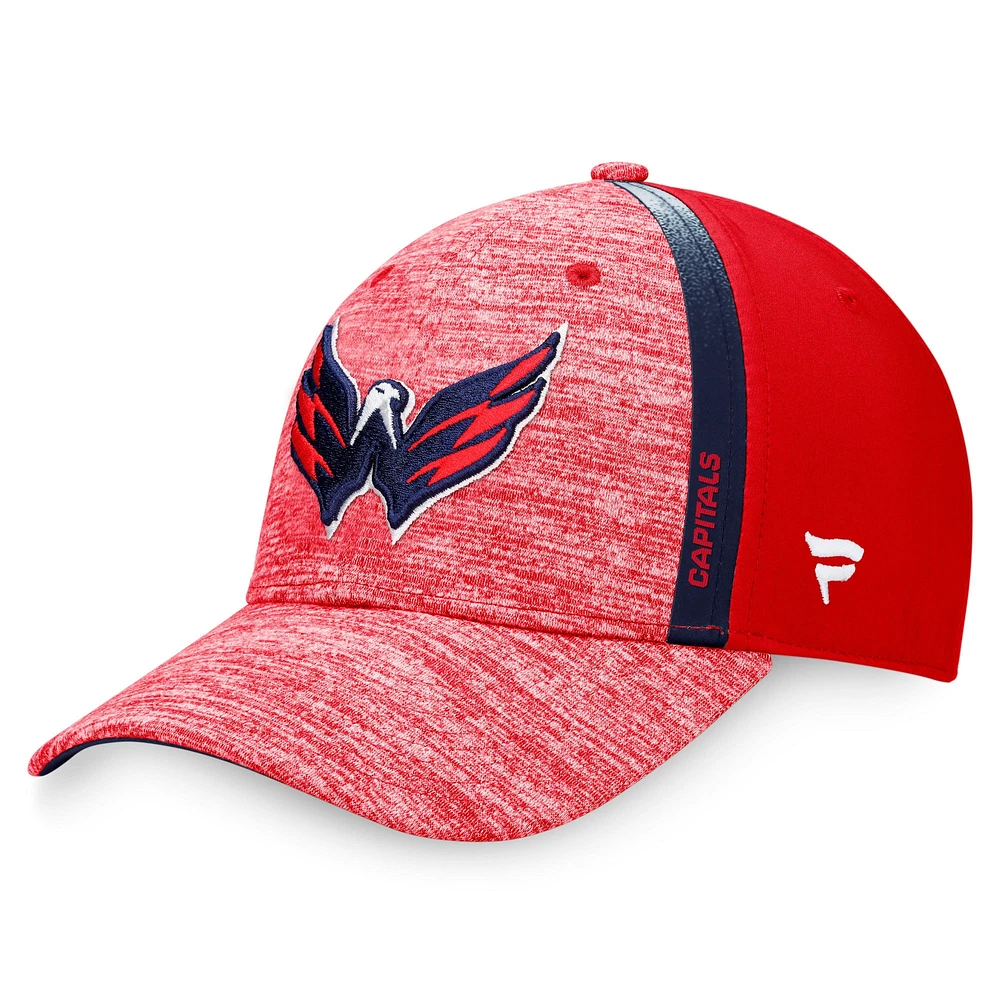 Casquette flexible rouge Washington Capitals Defender Fanatics pour hommes