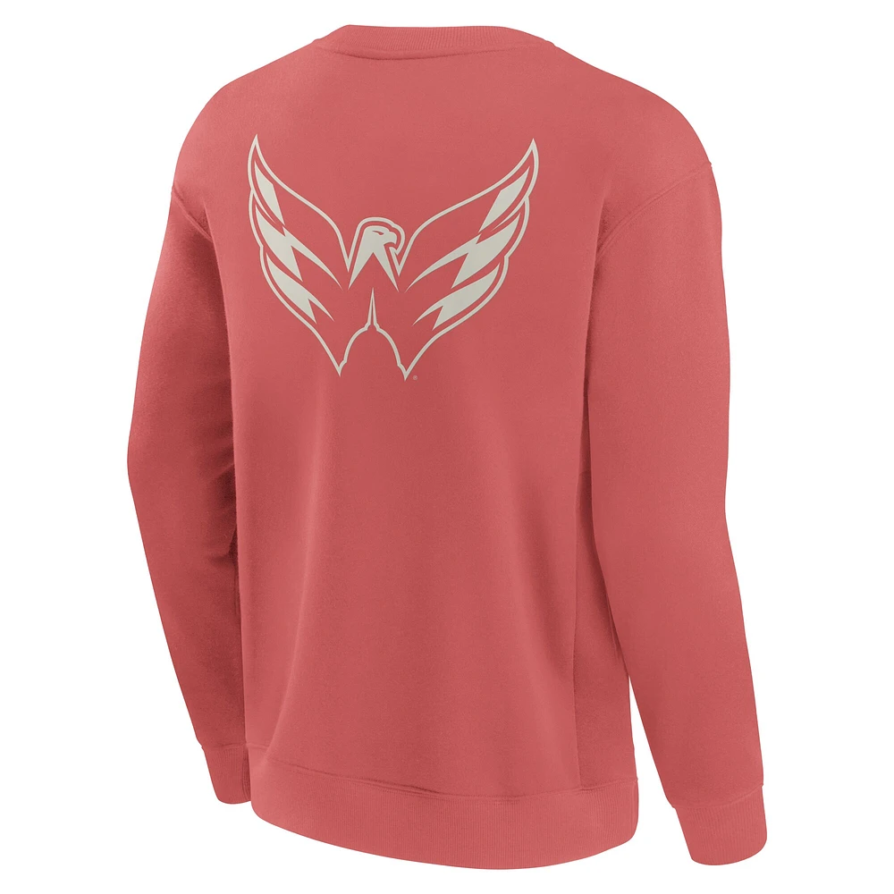Men's Fanatics Red Washington Capitals Elements Future Ground Lettering Pullover Sweatshirt
