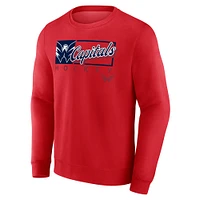 Men's Fanatics Red Washington Capitals Focus Fleece Pullover Sweatshirt