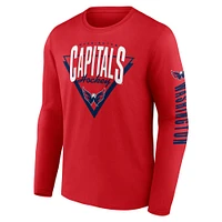 T-shirt à manches longues pour homme Fanatics Red Washington Capitals Headline