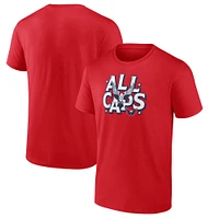 T-shirt de domaine local Fanatics rouge pour hommes des Capitals Washington