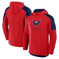Men's Fanatics Red Washington Capitals Meta Game Transitional Pullover Hoodie