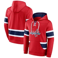 Men's Fanatics Red Washington Capitals Powerplay Warrior Pullover Hoodie