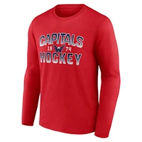 T-shirt rouge à manches longues Fanatics Washington Capitals Skate Or Die pour hommes