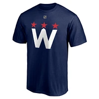 Fanatics pour hommes Tom Wilson Navy Washington Capitals 2020/21 T-shirt authentique avec nom et numéro de pile