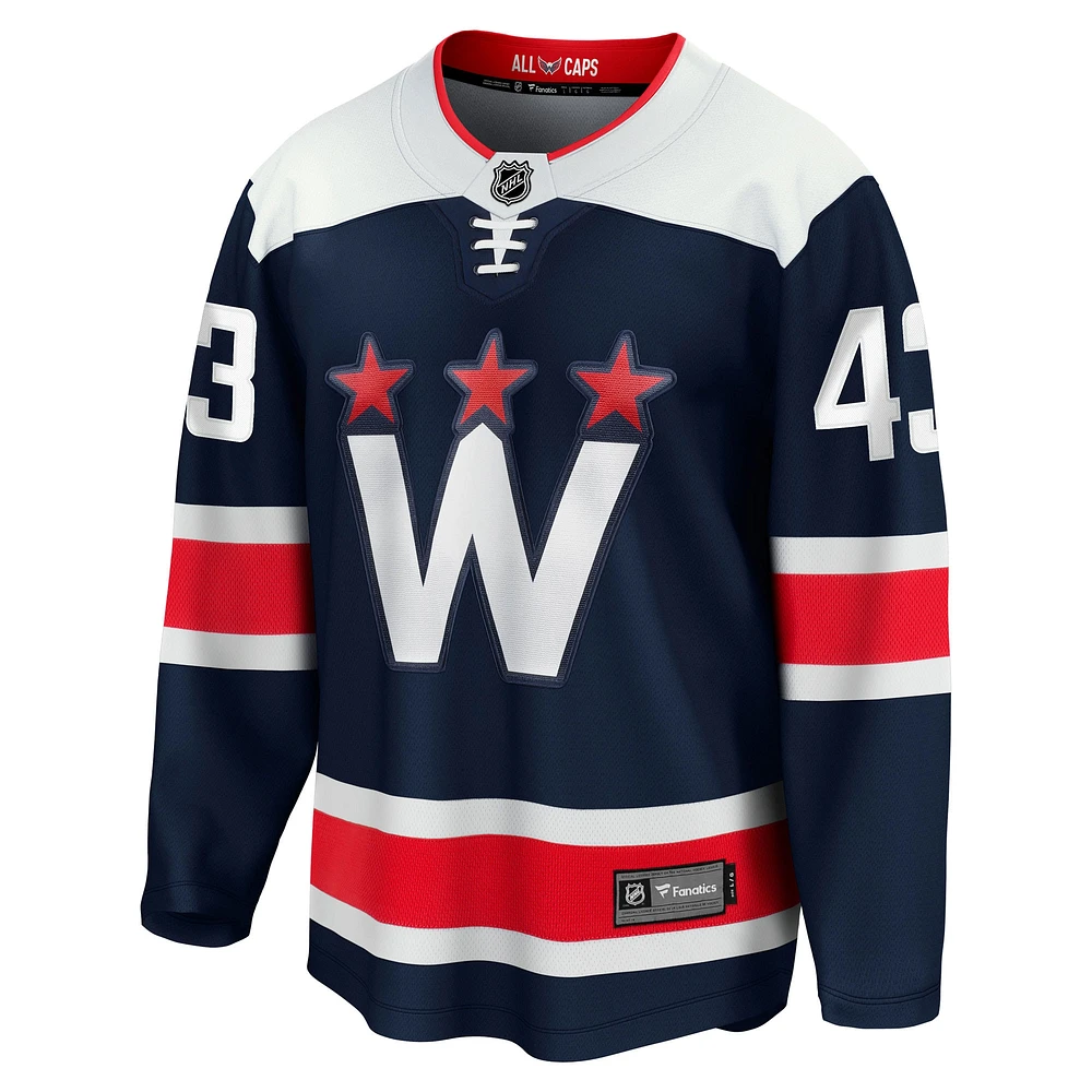 Fanatics pour hommes Tom Wilson bleu marine Washington Capitals Alternate Premier Breakaway Player - Maillot