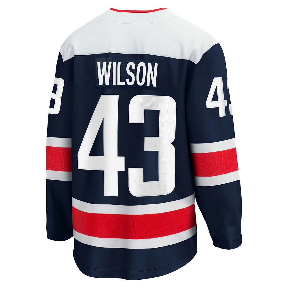 Fanatics pour hommes Tom Wilson bleu marine Washington Capitals Alternate Premier Breakaway Player - Maillot