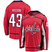 Fanatics pour hommes Tom Wilson rouge Washington Capitals Home Premier Breakaway Player - Maillot