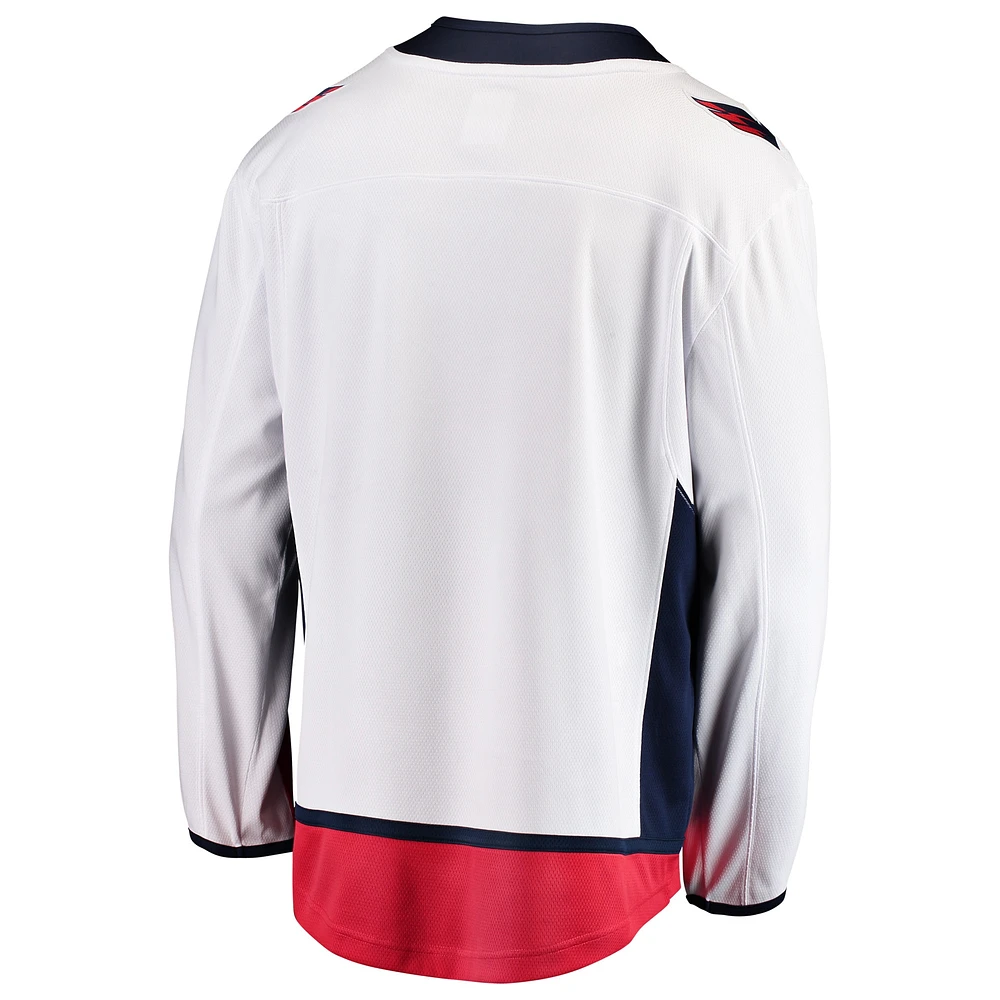 Maillot Breakaway Away blanc Fanatics pour hommes des Capitals de Washington