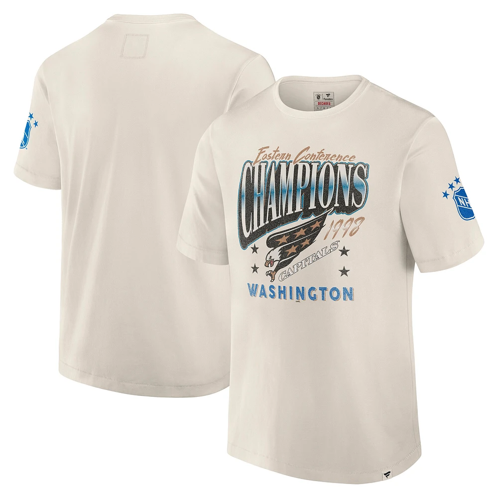 T-shirt intemporel de la collection Decades des Washington Capitals pour hommes Fanatics White