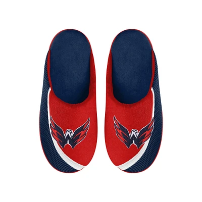 Men's FOCO Washington Capitals Big Logo Color Edge Slippers