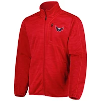 Veste pour homme G-III Sports by Carl Banks Rouge Washington Capitals Closer Transitional Full-Zip