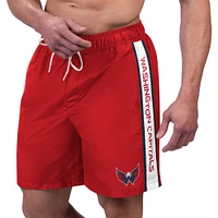 Men's G-III Sports by Carl Banks Red Washington Capitals Streamline Volley Swim Trunks