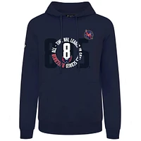 Men's Levelwear Alexander Ovechkin Navy Washington Capitals NHL All-Time Leading Goal Scorer Milestone Name & Number Podium Pullover Hoodie