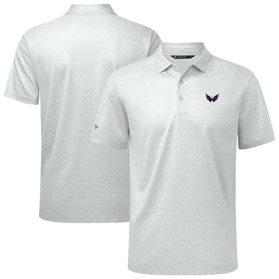 Polo System Insignia Core blanc pour homme de Levelwear avec logo Washington Capitals