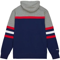 Sweat à capuche Mitchell & Ness pour hommes, bleu marine/gris, entraîneur-chef des Capitals de Washington