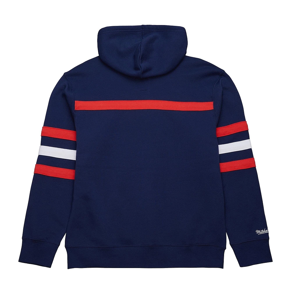 Men's Mitchell & Ness Navy Washington Capitals Head Coach Slogan Pullover Hoodie