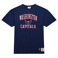 T-shirt flammé légendaire des Washington Capitals de la marine Mitchell & Ness pour hommes