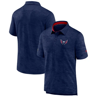 Polo Authentic Pro Rink bleu marine pour homme des Washington Capitals