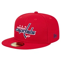 Casquette ajustée rouge Washington Capitals Core 59FIFTY New Era pour homme