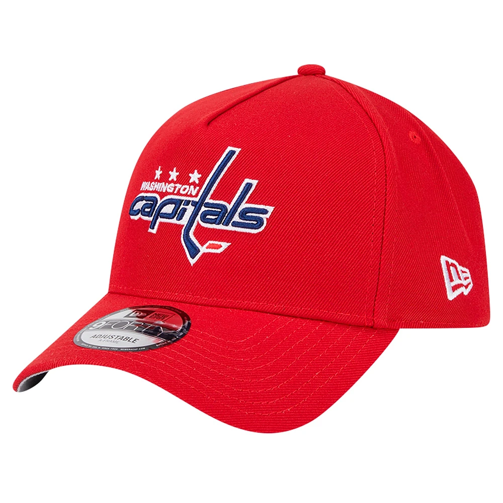 Casquette ajustable 9FORTY Core A-Frame rouge Washington Capitals New Era pour homme