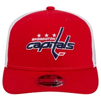 Casquette camionneur 9SEVENTY extensible à boutons-pression rouge Washington Capitals New Era pour homme