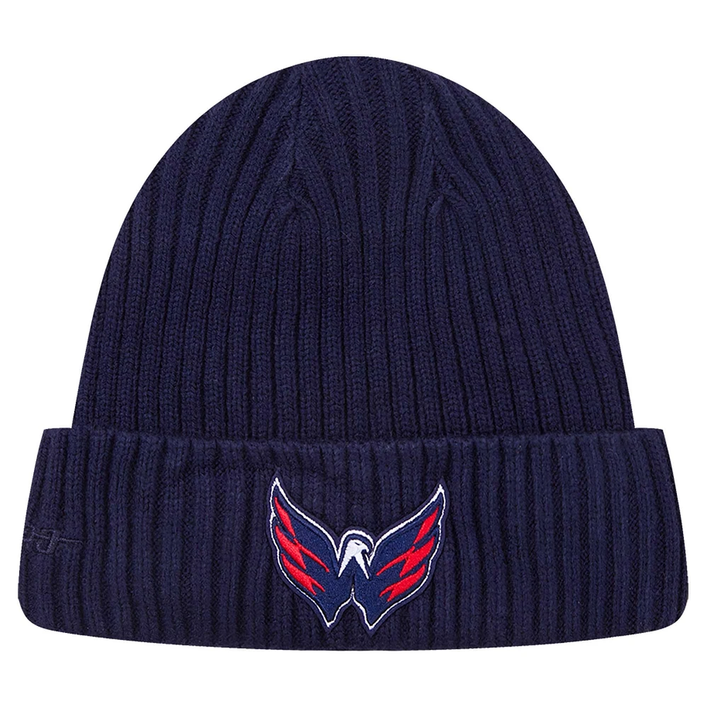 Bonnet en tricot à revers classique Pro Standard Navy Washington Capitals pour hommes