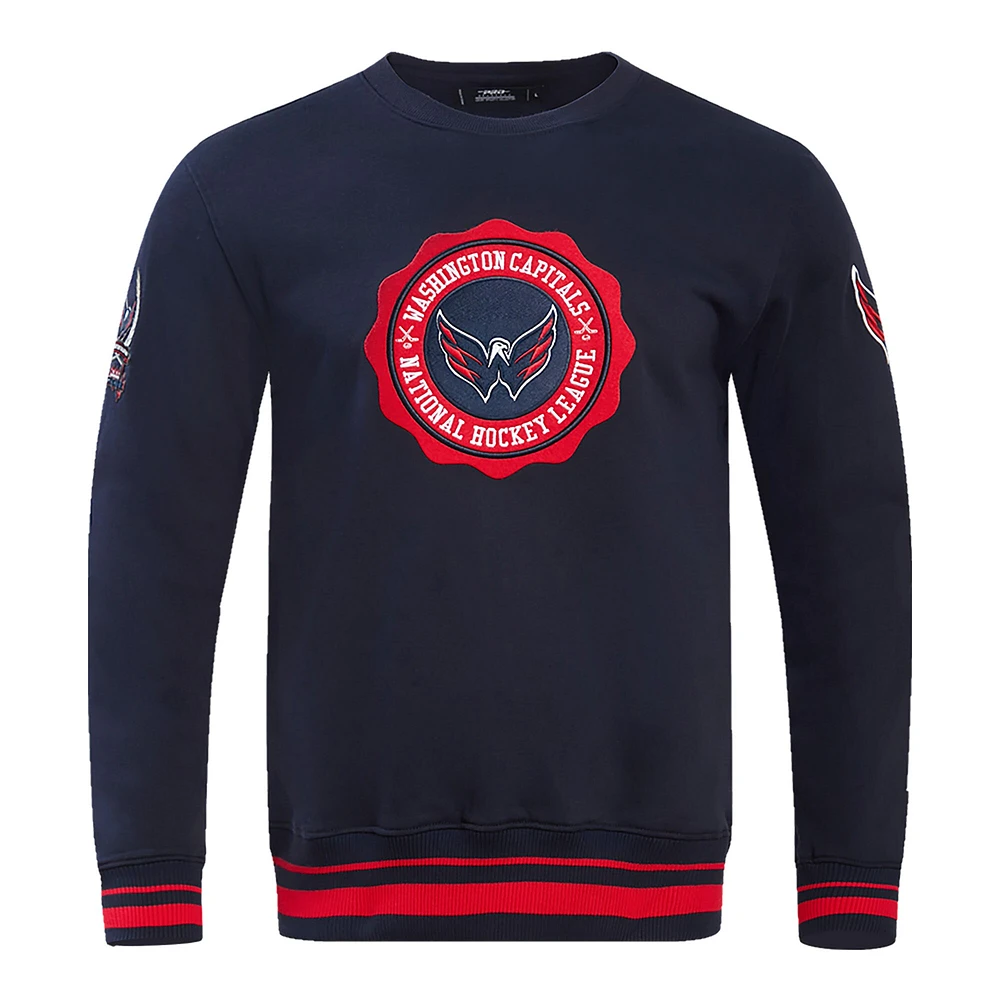 Sweat-shirt Pro Standard pour hommes, bleu marine, emblème avec écusson des Capitals de Washington