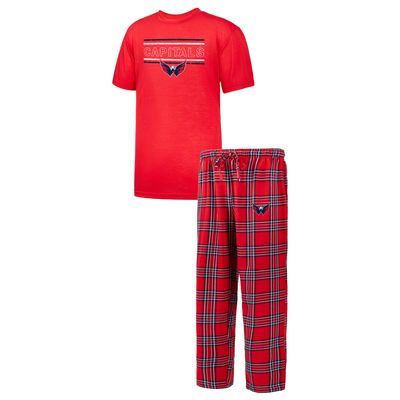 Men's Red Washington Capitals Big & Tall T-Shirt Pajama Pants Sleep Set