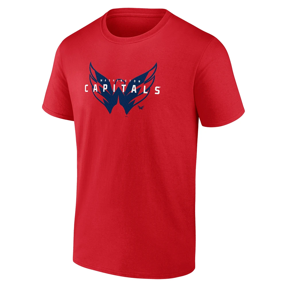 T-shirt coordonné rouge pour homme des Washington Capitals