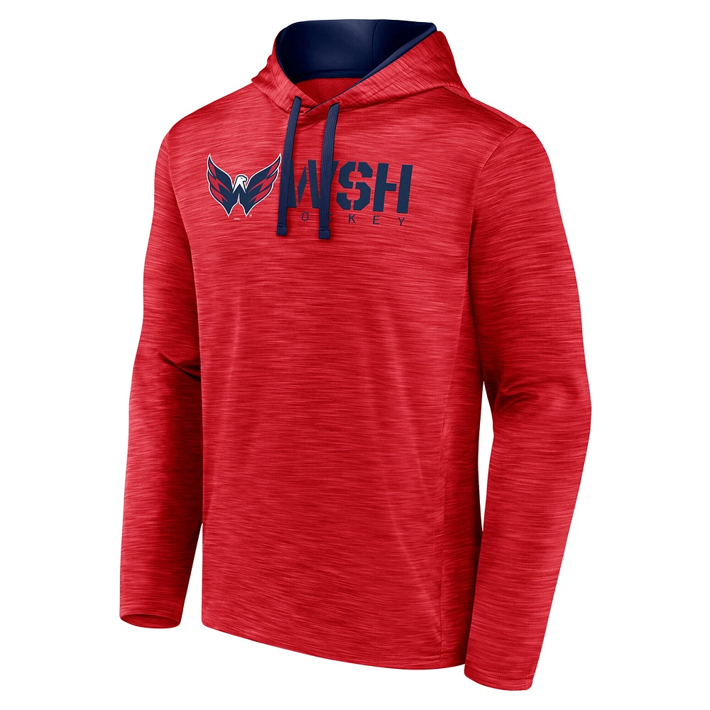 Men's  Red Washington Capitals Head Start Pullover Hoodie