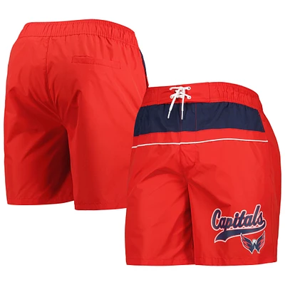 Short de bain Starter Red Washington Capitals Freestyle Volley pour homme