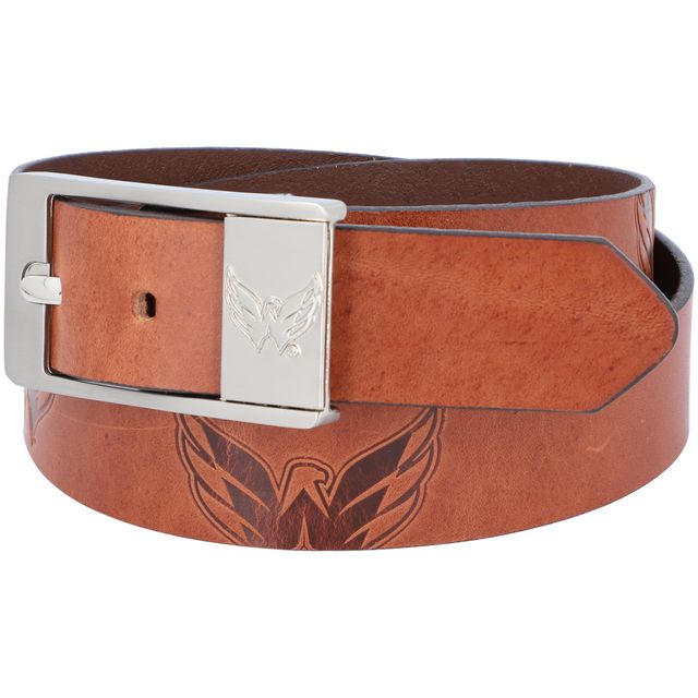 Michigan Wolverines Brandish Leather Belt - Brown