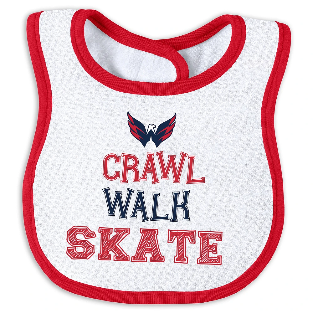 Ensemble pyjama et bavoir pour nouveau-né bébé WEAR par Erin Andrews Washington Capitals