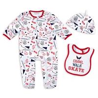 Newborn & Infant WEAR by Erin Andrews Washington Capitals Sleep and Play Sleeper Set with Bib