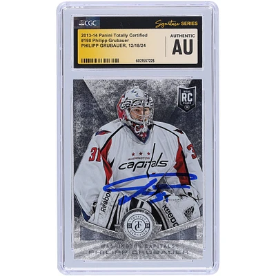 Philipp Grubauer Washington Capitals Autographed 2013-14 Panini Totally Certified #198 CGC Fanatics Witnessed Authenticated Rookie Card